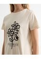 Camiseta Para Mujer Manga Corta Color Beige Marca Seven Seven #28096079 de Seven Seven