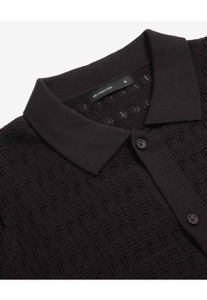 Camisa Para Hombre Manga Corta Sin Bolsillo Cuello Casual M Color Negro Marca Seven Seven #45012173