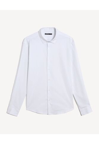 Camisa Para Hombre Manga Larga Sin Bolsillo Cuello Casual M Color Blanco Marca Seven Seven #45012210 Seven Seven