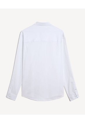 Camisa Para Hombre Manga Larga Sin Bolsillo Cuello Casual M Color Blanco Marca Seven Seven #45012210