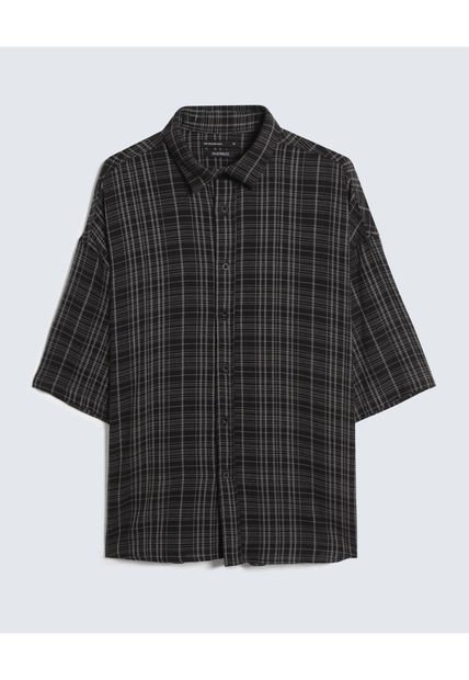 Camisa Para Hombre Manga Corta  Color Gris Oscuro Marca Seven Seven #45012086