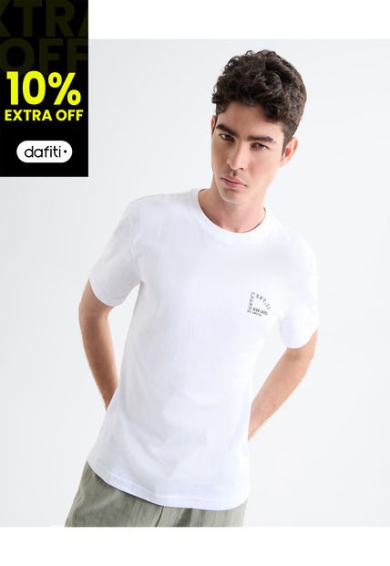 Camiseta Para Hombre Manga Corta Color Blanco Marca Seven Seven #45092617