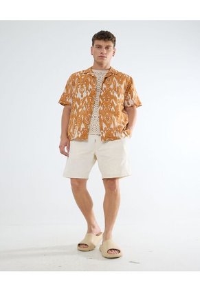 Camisa Para Hombre Manga Corta  Color Cafe  Marca Seven Seven #45012071