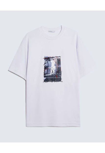 Camiseta Para Hombre Manga Corta Color Hueso Marca Seven Seven #45092593