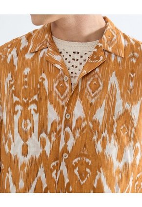 Camisa Para Hombre Manga Corta  Color Cafe  Marca Seven Seven #45012071