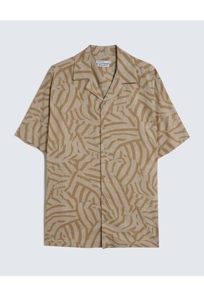 Camisa Para Hombre Manga Corta  Color Cafe  Marca Seven Seven #45012071