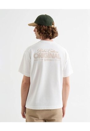 Camiseta Para Hombre Manga Corta Cuello Redondo Color Marfil Marca Seven Seven #45092721