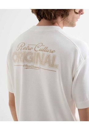 Camiseta Para Hombre Manga Corta Cuello Redondo Color Marfil Marca Seven Seven #45092721