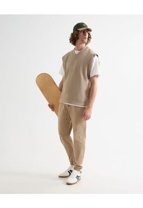 Camiseta Para Hombre Manga Corta Cuello Redondo Color Marfil Marca Seven Seven #45092721