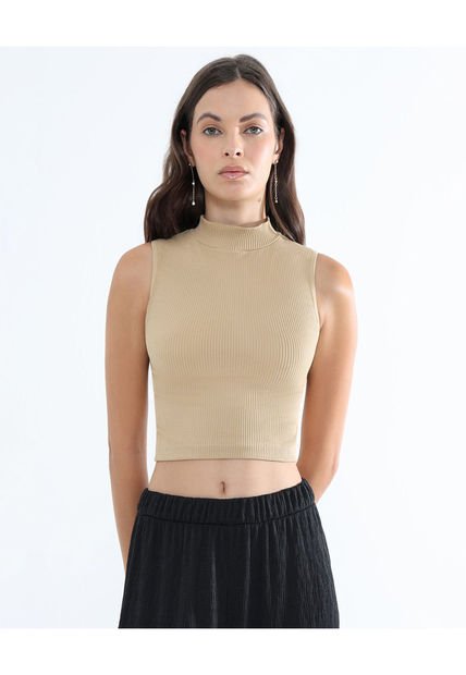 Camiseta Para Mujer Manga Sisa Color Arena Marca Seven Seven #28095943