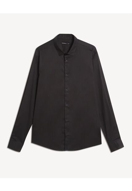 Camisa Para Hombre Manga Larga Sin Bolsillo Cuello Casual M Color Negro Marca Seven Seven #45012211