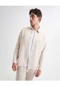 Camisa Para Hombre Manga Larga  Color Beige Marca Seven Seven #45012089 de Seven Seven