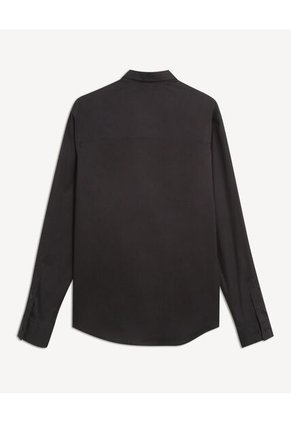 Camisa Para Hombre Manga Larga Sin Bolsillo Cuello Casual M Color Negro Marca Seven Seven #45012211