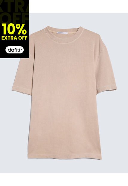 Camiseta Para Hombre Manga Corta Color Beige Marca Seven Seven #45092650