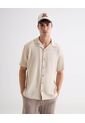 Camisa Resort Rustica  Para Hombre Arena Seven Seven de Seven Seven