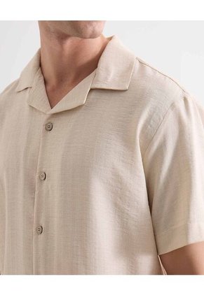 Camisa Resort Rustica  Para Hombre Arena Seven Seven