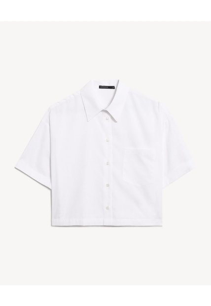 Blusa Camisera Boxy  Para Mujer Blanco Seven Seven