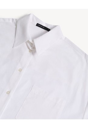 Blusa Camisera Boxy  Para Mujer Blanco Seven Seven