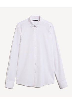 Camisa Para Hombre Manga Larga Sin Bolsillo Cuello Casual M Color Crudo Marca Seven Seven #45012212