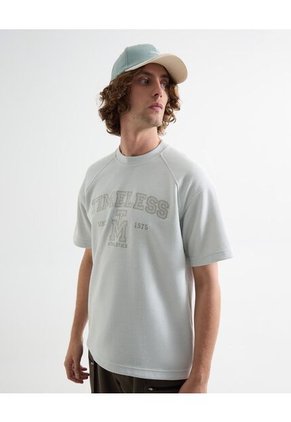 Camiseta Para Hombre Manga Corta Cuello Redondo Color Hueso Marca Seven Seven #45092720