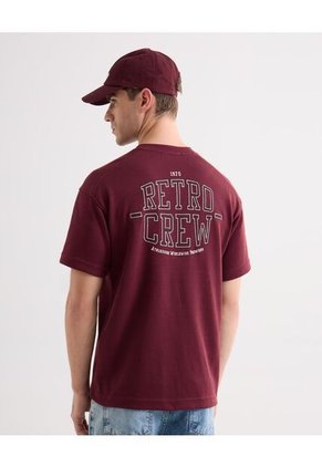 Camiseta Para Hombre Manga Corta Cuello Redondo Color Vino Marca Seven Seven #45092719