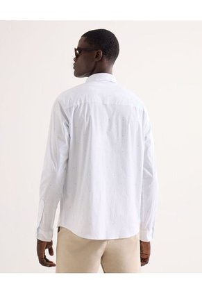 Camisa Para Hombre Manga Larga Sin Bolsillo Cuello Casual M Color Marfil Marca Seven Seven #45012215