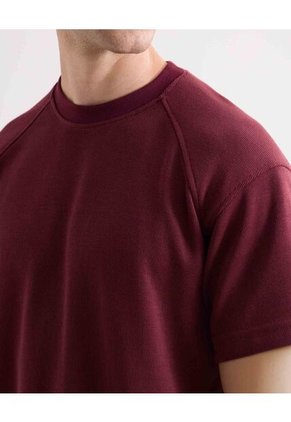 Camiseta Para Hombre Manga Corta Cuello Redondo Color Vino Marca Seven Seven #45092719