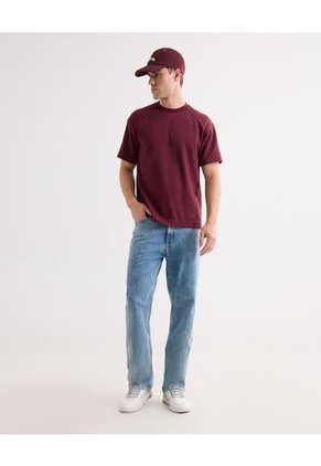 Camiseta Para Hombre Manga Corta Cuello Redondo Color Vino Marca Seven Seven #45092719