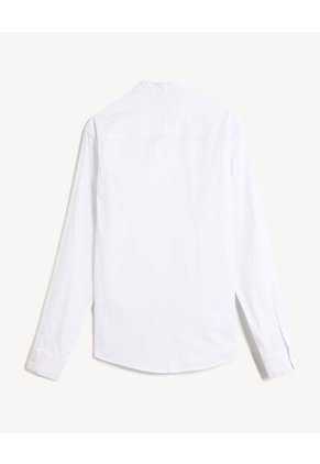 Camisa Para Hombre Manga Larga Sin Bolsillo Cuello Neru Color Hueso Marca Seven Seven #45012218