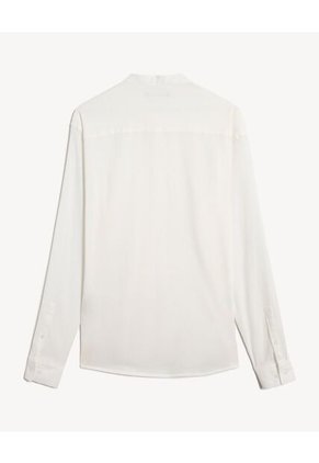 Camisa Para Hombre Manga Larga Sin Bolsillo Cuello Neru Color Marfil Marca Seven Seven #45012220