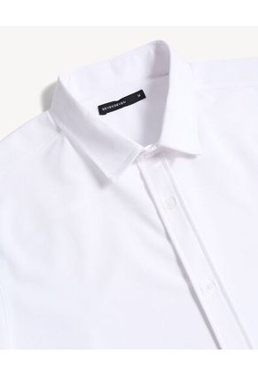 Camisa Para Hombre Manga Corta Sin Bolsillo Cuello Casual M Color Crudo Marca Seven Seven #45012221