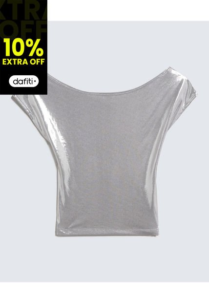 Camiseta Para Mujer M/C Marca Seven En Color Plata #28096111