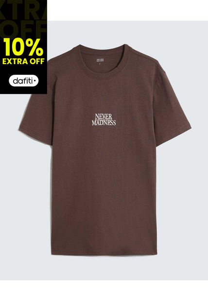 Camiseta Para Hombre Manga Corta Cuello Redondo Color Cafe  Marca Seven Seven #45092627