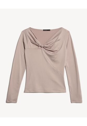 Camiseta Para Mujer Manga Larga Moda Color Café Marca Seven Seven #28096339 Seven Seven