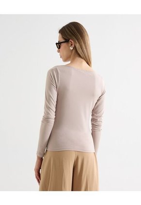 Camiseta Para Mujer Manga Larga Moda Color Café Marca Seven Seven #28096339