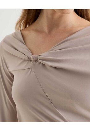 Camiseta Para Mujer Manga Larga Moda Color Café Marca Seven Seven #28096339