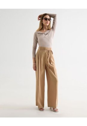 Camiseta Para Mujer Manga Larga Moda Color Café Marca Seven Seven #28096339