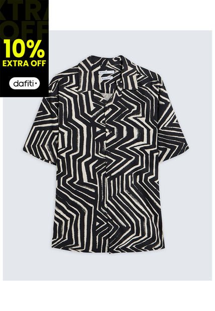 Camisa Para Hombre Manga Corta  Color Negro Marca Seven Seven #45012093