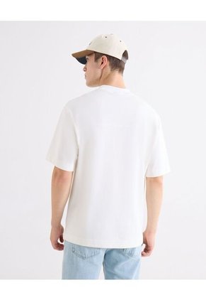 Camiseta Oversize Básica Para Hombre Blanco Seven Seven