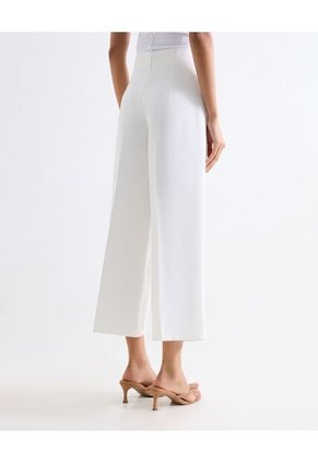 Pantalón Culotte Con Pinzas Para Mujer Blanco Seven Seven