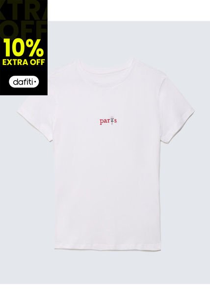 Camiseta Para Mujer Manga Corta Color Crudo Marca Seven Seven #28096083