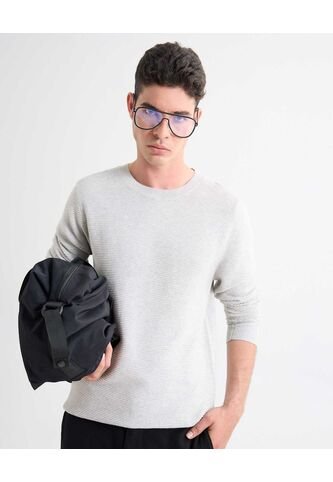 Saco Para Hombre Cuello Redondo Color Gris Marca Seven Seven #45330240 Seven Seven