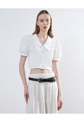 Blusa Para Mujer Manga Corta Color Blanco Marca Seven Seven #28123943 Seven Seven