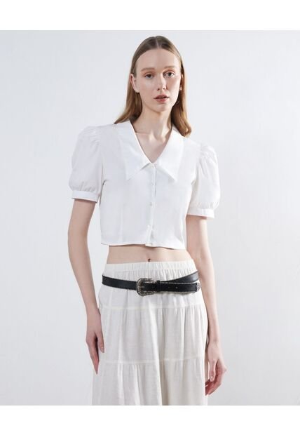 Blusa Para Mujer Manga Corta Color Blanco Marca Seven Seven #28123943