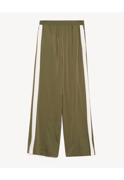 Pantalón Con Bloques Laterales  Para Mujer Verde Seven Seven