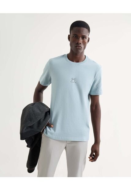 Camiseta Para Hombre Manga Corta Cuello Redondo Color Azul Marca Seven Seven #45092659