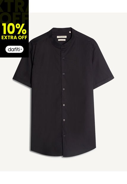 Camisa Para Hombre Manga Corta Cuello Neru Color Negro Marca Seven Seven #45011327