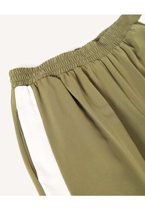 Pantalón Con Bloques Laterales  Para Mujer Verde Seven Seven