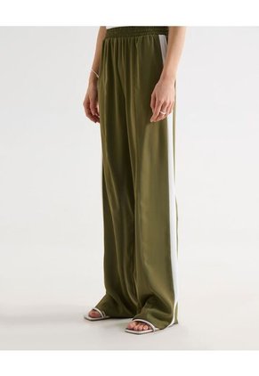 Pantalón Con Bloques Laterales  Para Mujer Verde Seven Seven