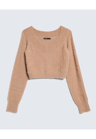 Saco Para Mujer Cuello V Color Camel Marca Seven Seven #28330661 Seven Seven